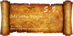 Sántha Viola névjegykártya